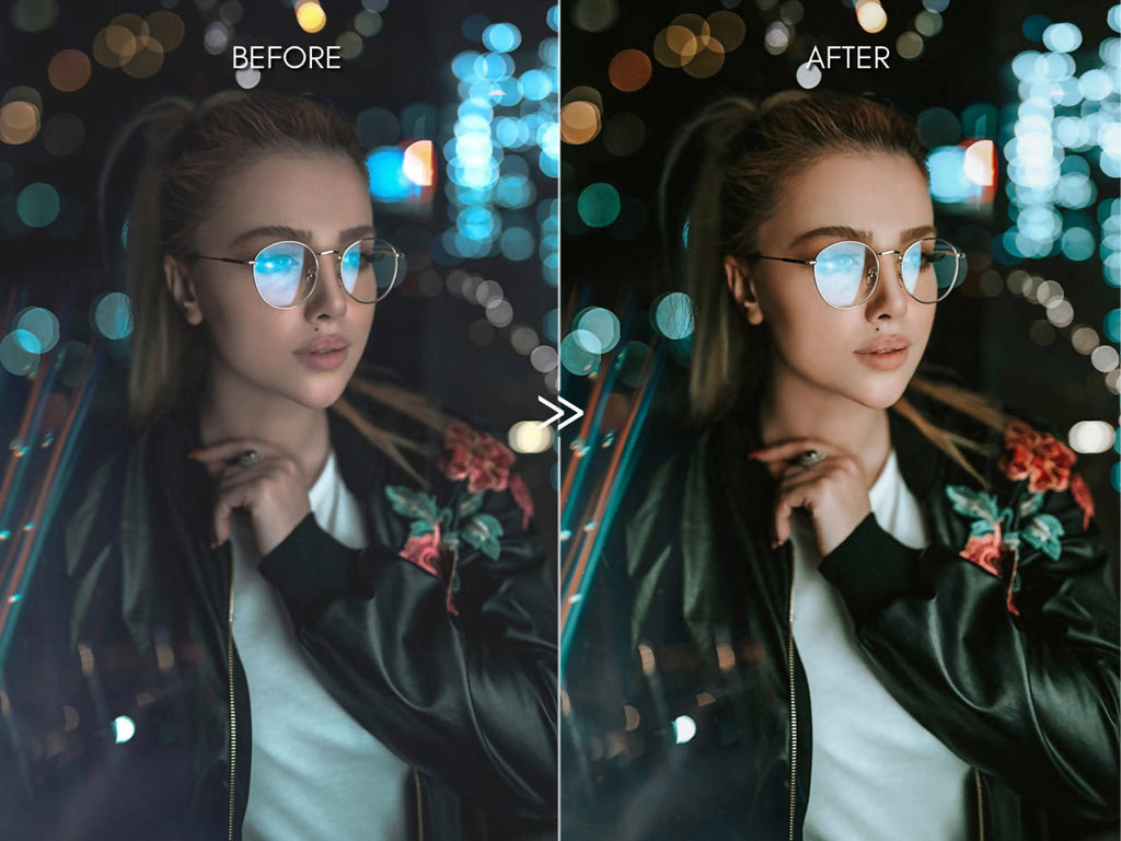 Moody Vibrant NEON LIGHTS Editorial Lightroom Presets Pack for Desktop & Mobile