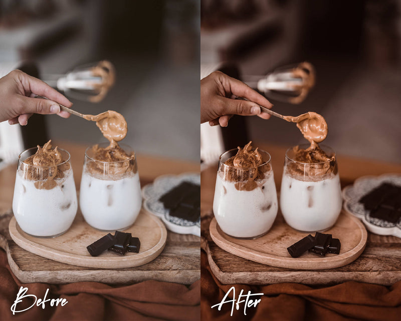 6 Lightroom Presets for Mobile & Desktop, Chocolate Presets