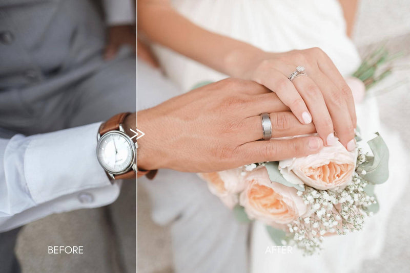 Light and Airy Wedding HIM & HER Fine Art Couples Lightroom Presets Pack for Desktop and Mobile - One Click Photographer Editing Tools