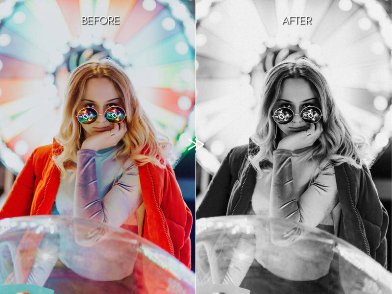 Moody Vibrant NEON LIGHTS Editorial Lightroom Presets Pack for Desktop & Mobile