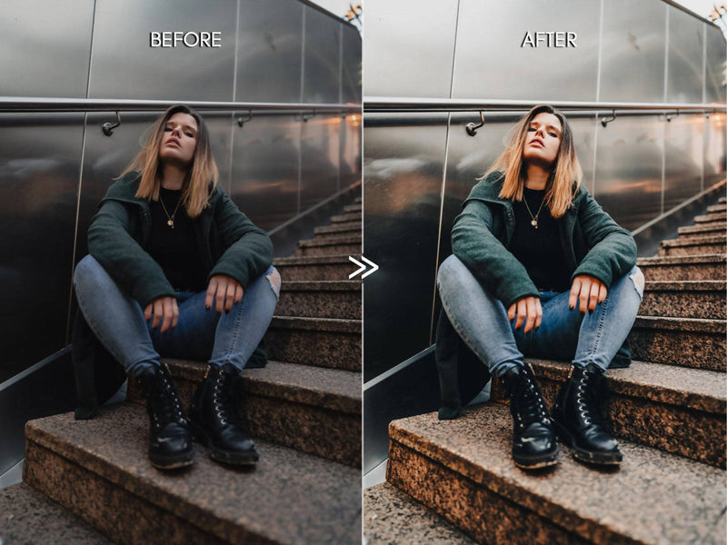 Clean Modern STREET STYLE Editorial Lightroom Presets Pack for Desktop and Mobile - One Click Photography Editing Tools