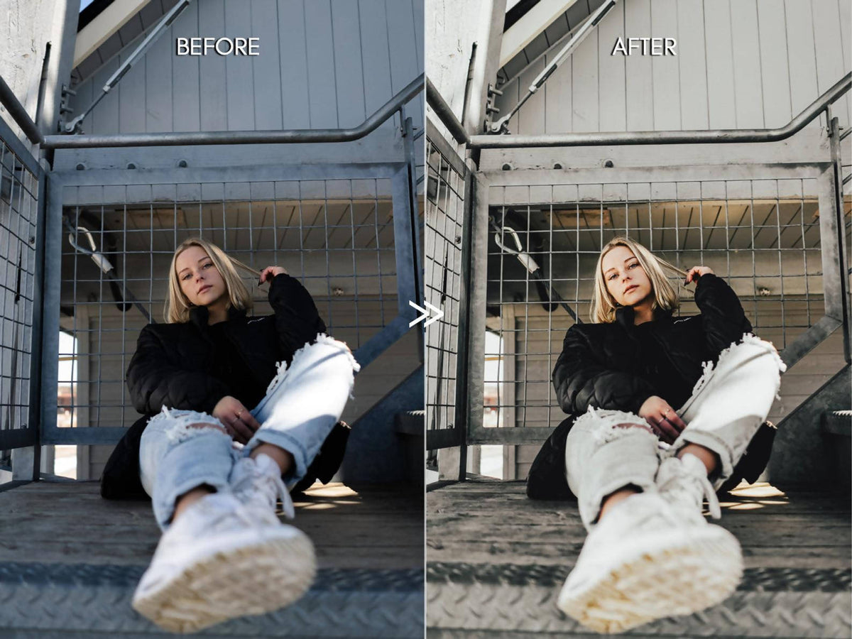 Clean Modern STREET STYLE Editorial Lightroom Presets Pack for Desktop and Mobile - One Click Photography Editing Tools