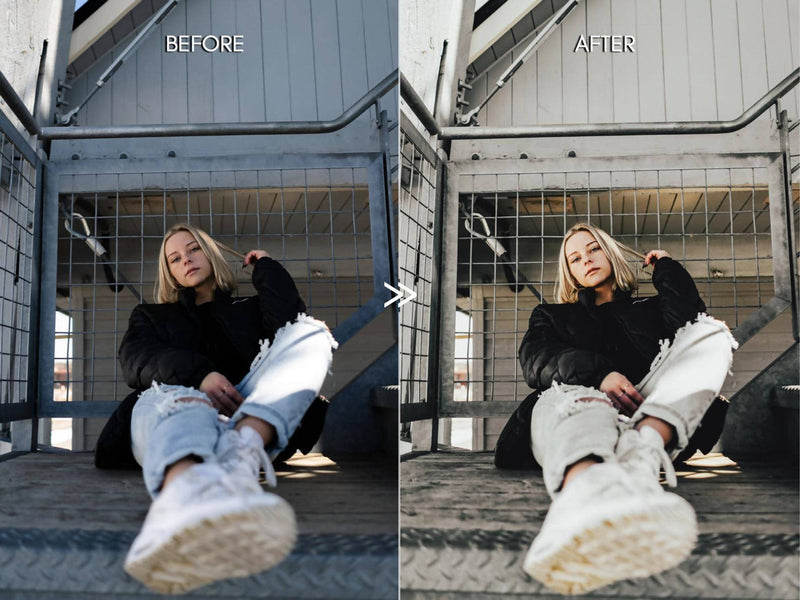 Clean Modern STREET STYLE Editorial Lightroom Presets Pack for Desktop and Mobile - One Click Photography Editing Tools