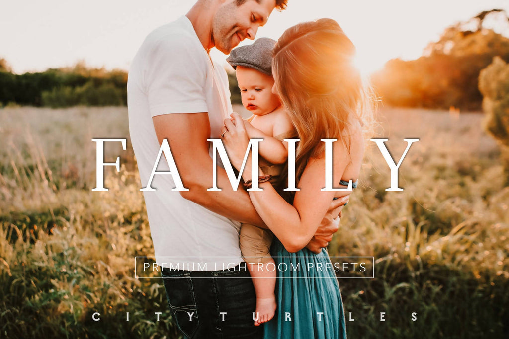 Natural Outdoor FAMILY Portrait Lightroom Presets Pack for Desktop & Mobile - One Click Photographer Editing Tools
