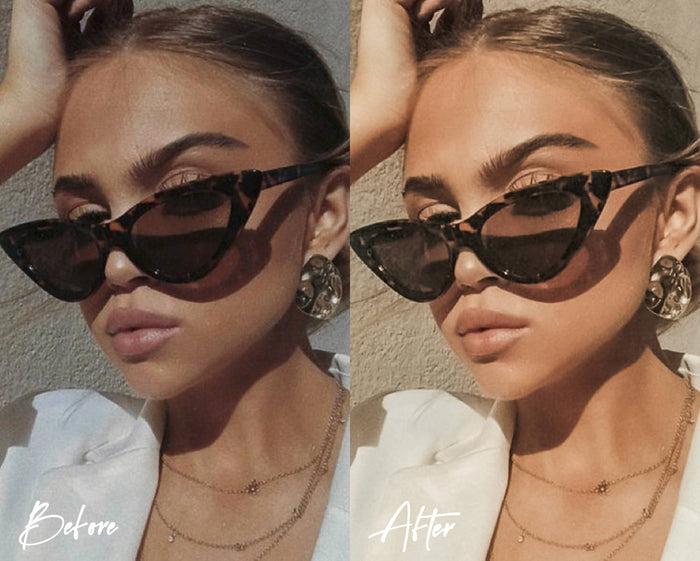 8 Lightroom Presets for Mobile & Desktop, Gold Presets