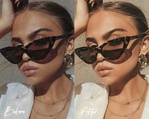 8 Lightroom Presets for Mobile & Desktop, Gold Presets