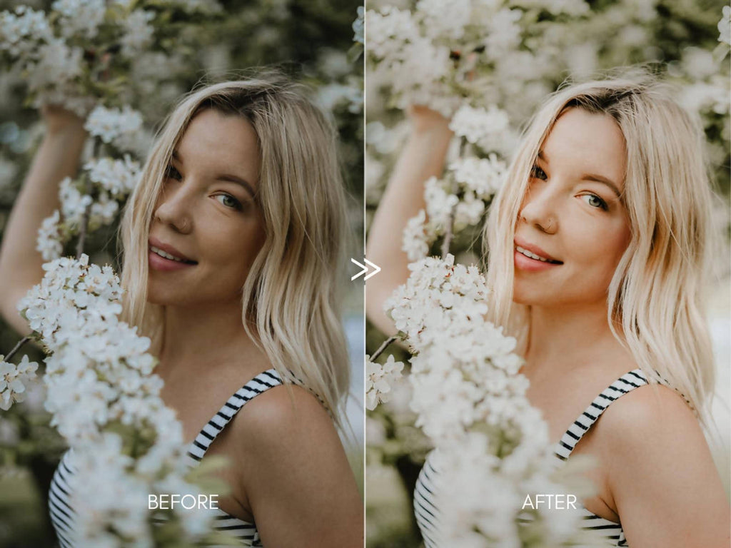 Soft Airy CREAMY PORTRAITS Lightroom Presets Pack for Desktop & Mobile - One Click Photographer Editing Tools