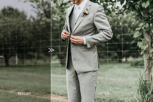 Light and Airy Wedding HIM & HER Fine Art Couples Lightroom Presets Pack for Desktop and Mobile - One Click Photographer Editing Tools