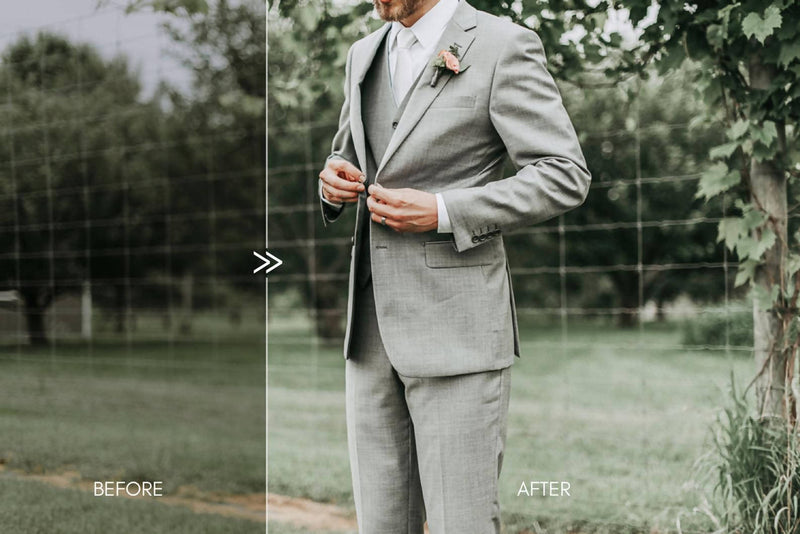 Light and Airy Wedding HIM & HER Fine Art Couples Lightroom Presets Pack for Desktop and Mobile - One Click Photographer Editing Tools