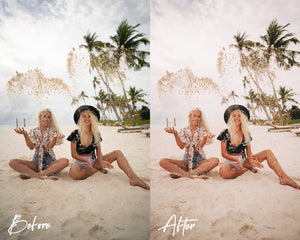 8 Lightroom Presets for Mobile & Desktop, Beach Presets, Tropical Warm Presets, Outdoor Mobile Presets, Instagram Presets, Travel Presets