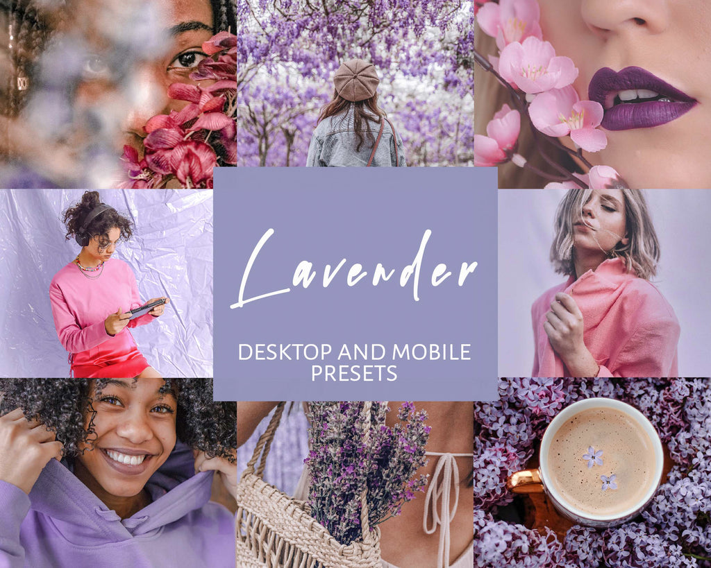 8 Lightroom Presets for Mobile & Desktop, Lavender Presets, Autumn Presets, Lilac Mobile Presets, Violet Instagram Presets, Blogger Presets