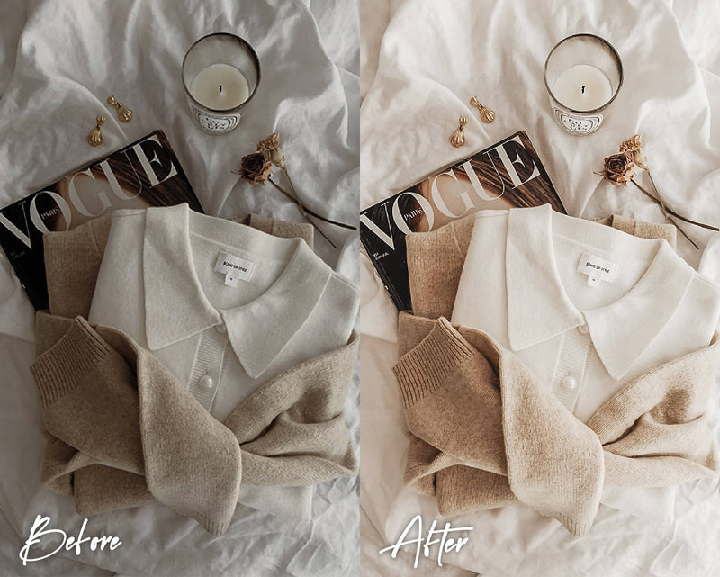 10 Lightroom Presets, Mobile & Desktop, Cream Beige Presets