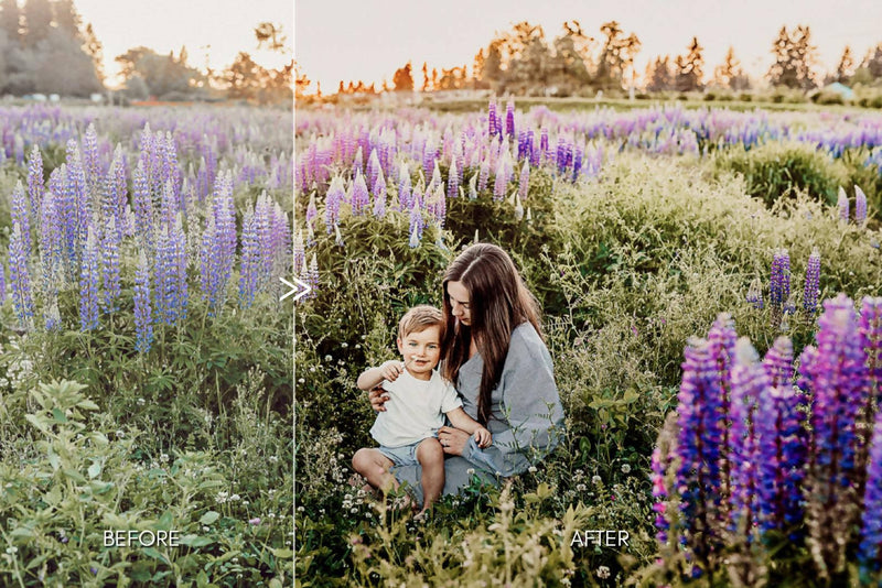 Natural Outdoor FAMILY Portrait Lightroom Presets Pack for Desktop & Mobile - One Click Photographer Editing Tools