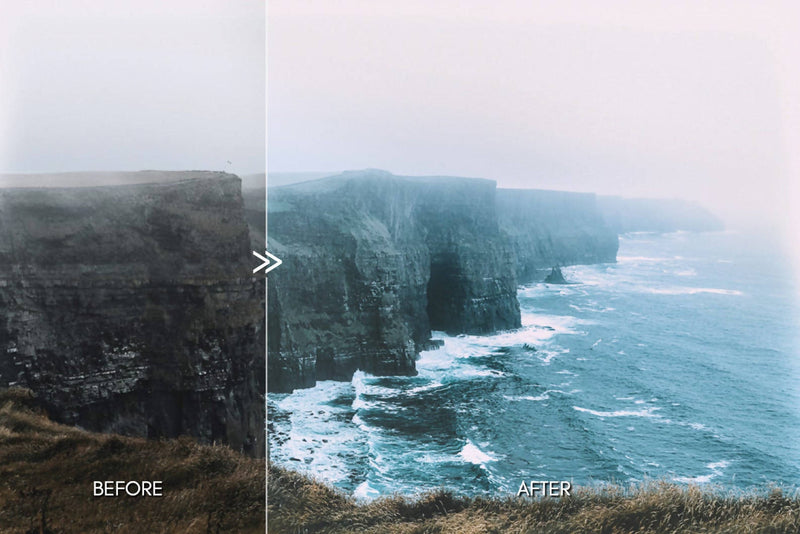 Moody Matte VSCO Film Inspired, Cinematic Adventure Lightroom Presets Pack for Desktop and Mobile - One Click Photographer Editing Tools