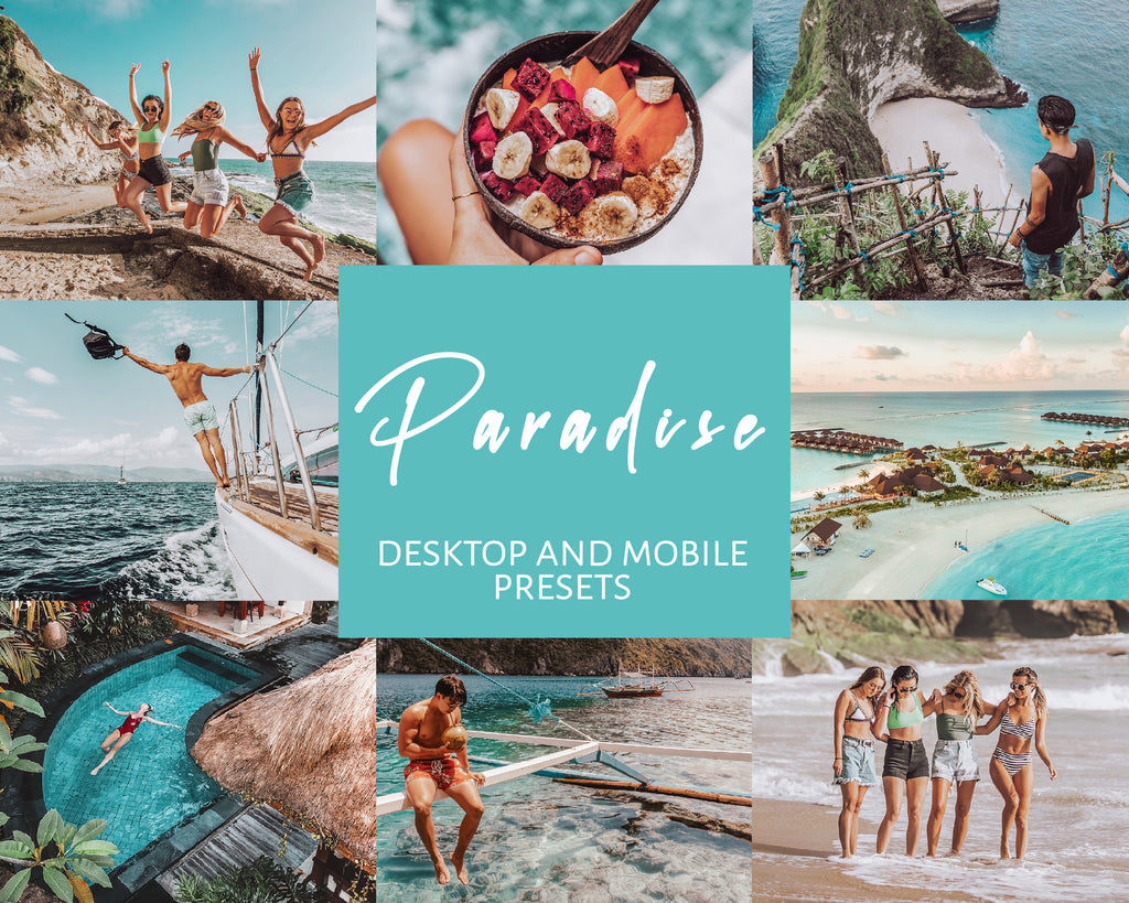 8 Lightroom Presets for Mobile & Desktop, Beach Presets, Tropical Warm Presets, Outdoor Mobile Presets, Instagram Presets, Travel Presets