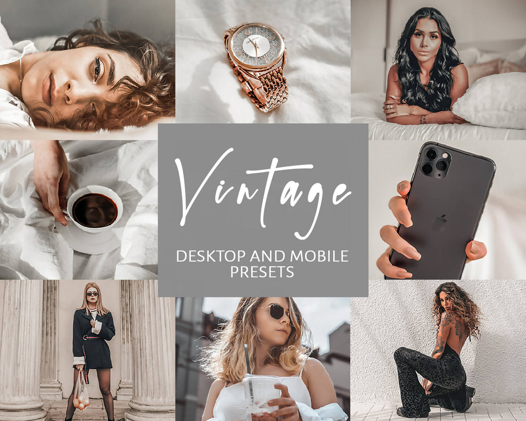 12 Vintage Retro Lightroom Presets for Mobile & Desktop, Instagram Presets