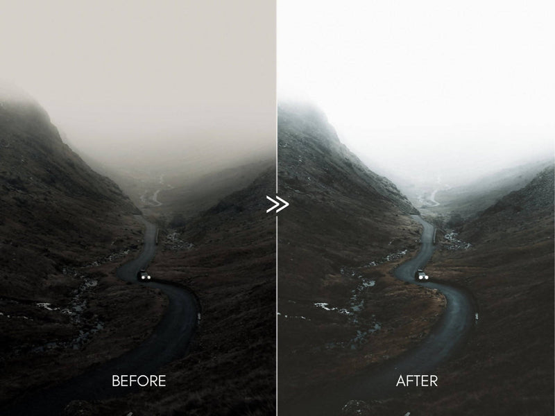 Moody Matte VSCO Film Inspired, Cinematic Adventure Lightroom Presets Pack for Desktop and Mobile - One Click Photographer Editing Tools
